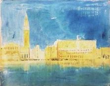 William Turner: Der Campanile von San Marco und der Dogenpalast, 1819